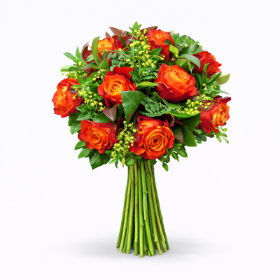 Bouquet with Orange Encanto Roses