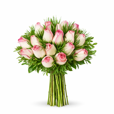 Μπουκέτο με Ροζ Τριαντάφυλλα