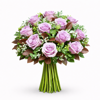 Μπουκέτο με Λιλά Τριαντάφυλλα